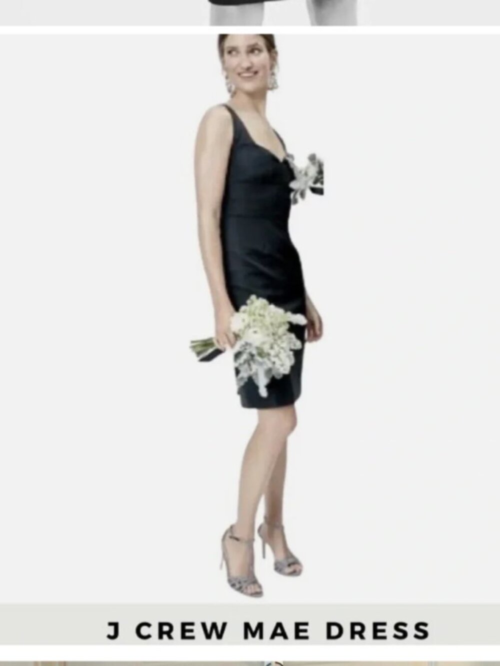 J. Crew Dress Stretch Faille Sheath Sleeveless L6376 Black Sz 6 NWT
